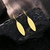 Sterling Silver Leaf Dangle Earrings for Women Trendy 14K Gold Plated Drop Earrings Hypoallergenic Leaf Shaped - 4 of 4