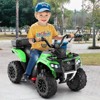 Costway 6V Toddler Ride On Electric Car ATV with Lights & Music & USB Port Storage Box Toy Car Red/Blue/Khaki/Green/Pink - 2 of 4