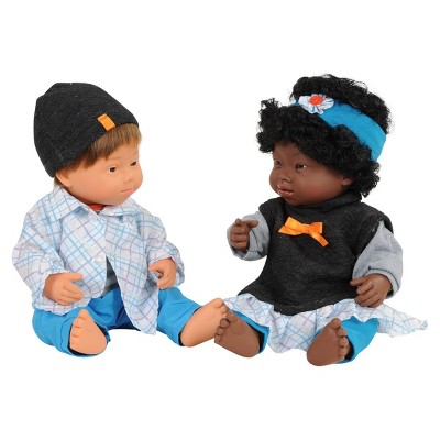 Miniland Boy and Girl Dolls with Down Syndrome - 15" Dolls With Outfits