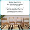 Now Furniture Dining Room Chairs Set of 4, Solid Wood Modern Kitchen Chair - 4 of 4