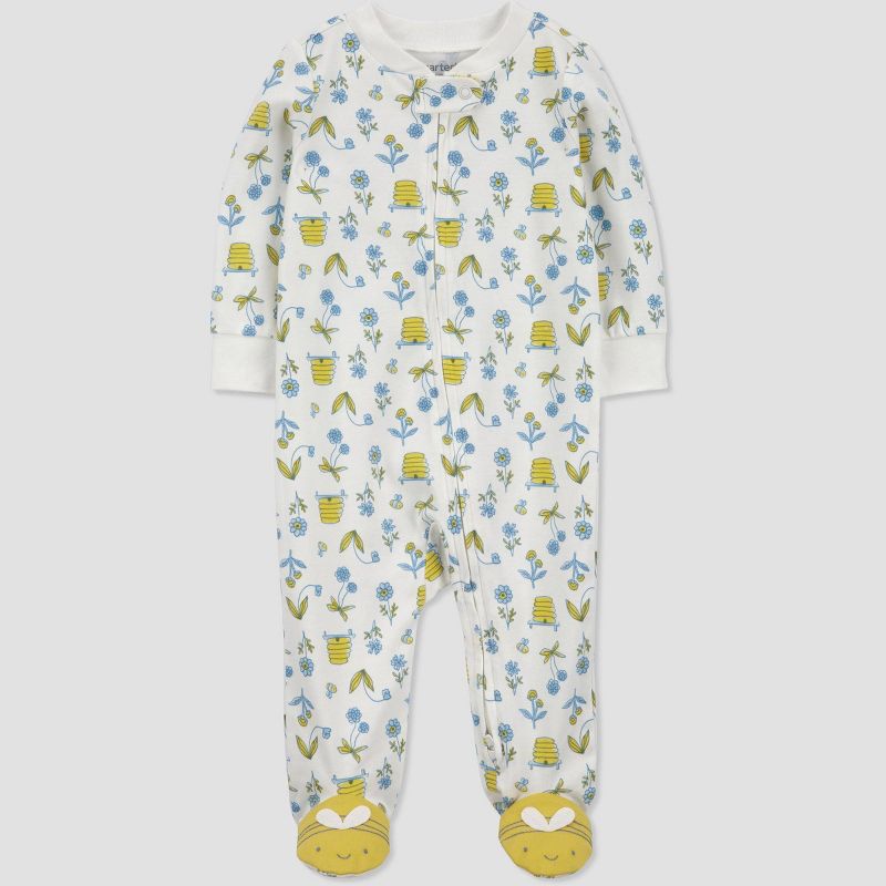 Carter's Just One You®️ Baby Girls' Bee Sleep N' Play - Yellow/White, 6 of 8