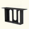 KIGFTSOD Modern and Curved Design Ash Veneer Console Table with Shelf, Suitable for Entryway, Hallway Living Room, Foyer, Corridor - 3 of 4