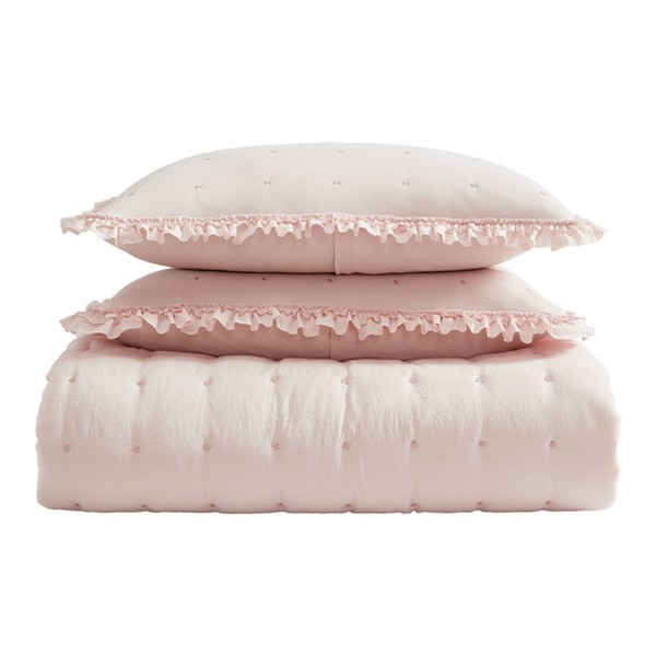 Set de Colcha de Microfibra Laura Ashley Hailee Rosa 2