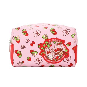 My Melody X Strawberry Shortcake Strawberries & Butterflies 8" Pink Toiletry bag - 1 of 4