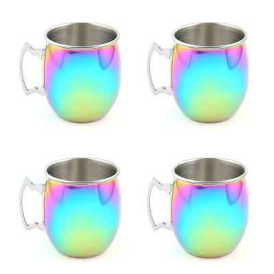 20oz 4pk Stainless Steel Moscow Mule Mugs - Cambridge Silversmiths