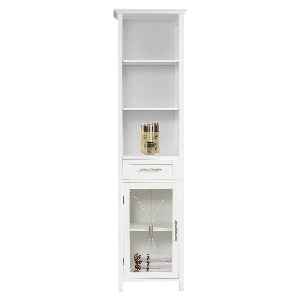 Linen Cabinet: Elegant Home Fashions Symphony Linen Cabinet - White