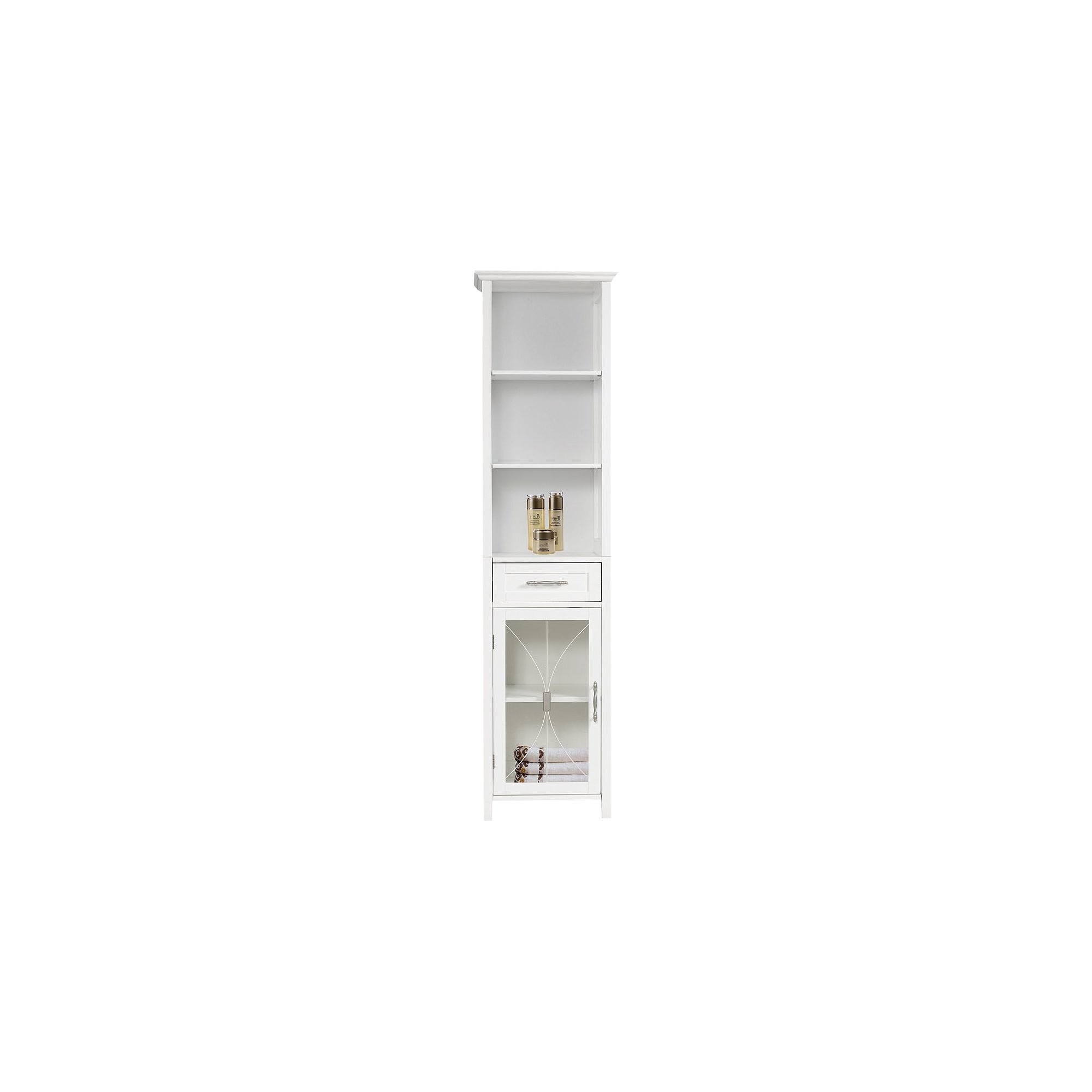 Symphony Linen Cabinet White - Elegant Home Fashions