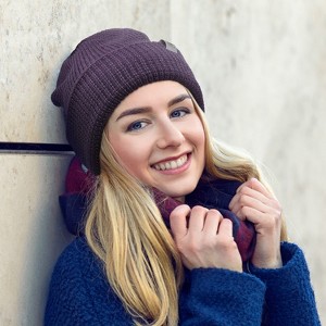 Terra Kid's Teen's Beanie Plain Knit Hat - 1 of 4