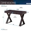 FONTOI Modern Writing Desk Computer Desk Workstation Work Table with Drawer Stylish Office Desk with Sturdy Legs for Study, Brown, 47.25"* 22"*30" - 3 of 4