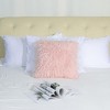 PiccoCasa Soft Long Shaggy Faux Fur Soft Plush Square Throw Pillow Covers - 3 of 4