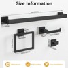 Itopfox 10-Piece Black Stainless Steel Bathroom Hardware Set - Towel Bars, Rings, Hooks & Toilet Paper Holders for Wall Mounting - 2 of 4