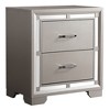 Passion Furniture Alana 2-Drawer Silver Champagne Nightstand (28 in. H x 25 in. W x 17 in. D) - 2 of 4