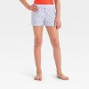 Girls' 2pc Short Sleeve America Stars Graphic T-Shirt & Boxer Shorts Pajama Set - art class™ Red - 4 of 4