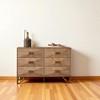 Mshliw Modern 6 Drawer Dresser, Solid Wood and MDF Chest of Drawers, Fluted Storage Cabinet and TV Stand for Bedroom, Living Room, or Entryway - 3 of 4