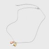 Silver Plated Cubic Zirconia Tri-Heart Necklace - Rose Gold/Silver/Gold - 2 of 4