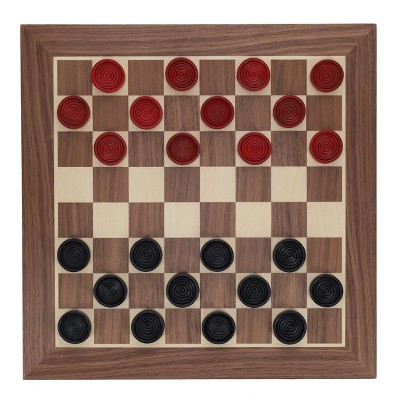 We Games Old School Red And Black Wooden Checkers Set -11.75 In. : Target