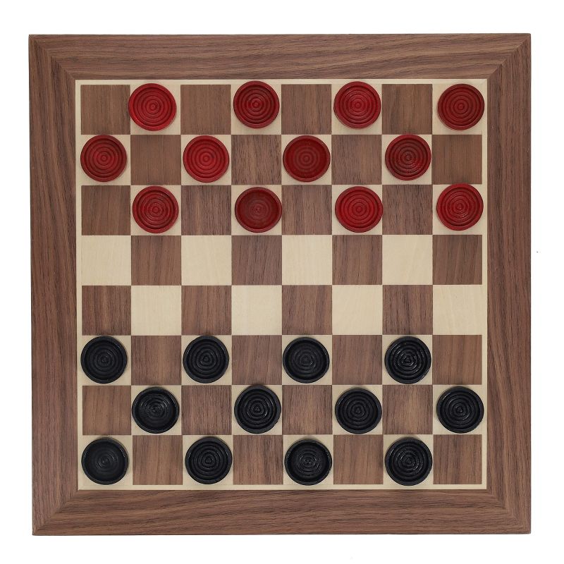 WE Games Old School Red and Black Wooden Checkers Set -11.75 in., 2 of 7