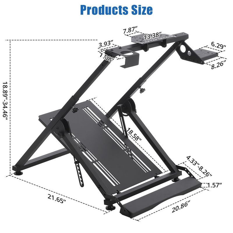 X Shape Racing Steer, Steering Wheel Stand Compatible with Logitech G25 G27 G29 G920 Thrustmaster T330TS Gaming Cockpit, 5 of 8