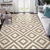Modern Geometric Washable Runner Rug with Non-Slip Rubber Backing, Low Pile Carpet for Hallway, Kitchen, Laundry, and Entryway. - 2 of 4