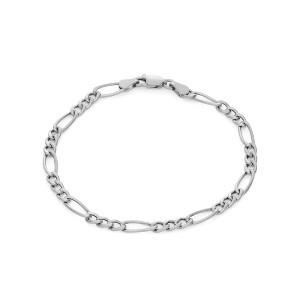 Giorgio Di Vicenza Sterling Silver 4mm Figaro Chain Bracelet - 1 of 2