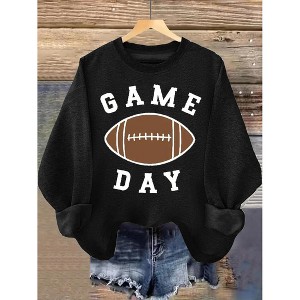 Plus Size Pullover Sweatshirt for Women Crewneck Casual Oversized Long Sleeve Fleece Tops Sweatshirts - 1 of 4