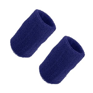 Unique Bargains Wrist Sweat bands Wristbands for Sport Wrist Wraps Absorbing Cotton Terry Cloth 3.15"x3.94" 1 Pair - 1 of 4