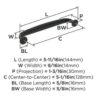 Oil Rubbed Bronze Traditional Cabinet Bar Pull