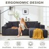 ChicFurnit L-Shaped Modular Sectional Sofa Couch Left Chaise Memory Foam Cloud Couch Oversized Couches for Living Room, Beige, 14.96"*15.75"*46.85" - 2 of 4