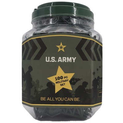 U.S. Army Deluxe Military Bucket – 100pc Playset with Soldiers, Vehicles & More