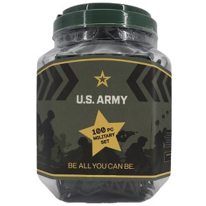 U.S. Army Deluxe Military Bucket – 100pc Playset with Soldiers, Vehicles & More - 1 of 4