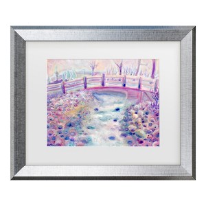 Trademark Fine Art - Josh Byer French Footbridge Matted Framed Art - 1 of 4