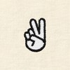 Dalix Peace Sign Embroidered Lightweight Relaxed Jersey Tee Summer Cute Positive Womens - 2 of 4