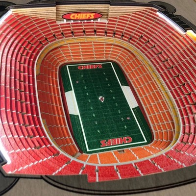 Kansas City Chiefs 3D Stadium Wood and Metal End Table