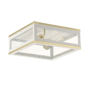 Maxim Lighting Neoclass 2 - Light Flush Mount in  White/Gold - 1 of 4