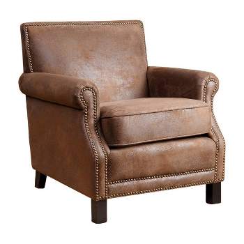 Adaline Antique Fabric Club Chair Brown - Abbyson Living