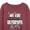 Women's - Marvel - We Are Deadpool Doodles Lightweight French Terry Wide Neck Long Sleeve Shirt - 2 of 4