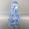 Unique Bargains Women's Curly Wigs 35" Blue with Wig Cap - 3 of 4