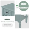 Lyngins Classic Distressed Solid Wood Console Table with 3 Drawers + Bottom Shelf, Narrow Entryway Table with Tapered Legs, Slim Sofa Table - 4 of 4
