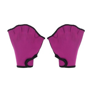 Unique Bargains Swimming Diving Resistance Webbed Training Aquatic Gloves 1 Pair - 1 of 4