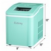 Costway Portable Ice Maker Machine Countertop 26Lbs/24H Self-cleaning w/ Scoop Silver\Green - 3 of 4
