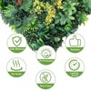 Artificial Boxwood Wall Panels, 20''x20'' 16pcs Grass Wall Panels, Greenery Backdrop Privacy Screen with UV Protection for Garden Indoor Outdoor Decor - 3 of 4