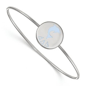 Black Bow Jewelry Sterling Silver Delta Delta Delta Greek Life Bangle Bracelet 6 Inch - 1 of 3