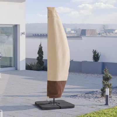Sonkuki Umbrella Covers Rainproof for Offset Hanging Cantilever Umbrellas 600D UV Resistant Parasol Covers (Fits 9ft-11ft)