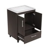 Hyleory 25" Modern Bathroom Vanity With Ceramic Basin, Undermount Sink Cabinet, Free Standing Storage Cabinet With Sink Combo Set - 4 of 4