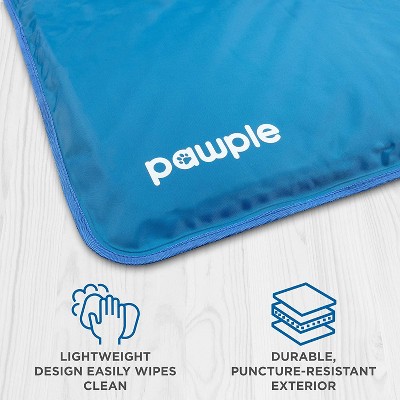 Pawple Blue Medium Cooling Mat for Dogs with Foam Base