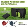 Acekool Folding Chair Rack Cart with Adjustable Height, PVC Locking Wheels, Cover Included, Heavy Duty Metal Frame, Holds up to 42 Chairs - 4 of 4