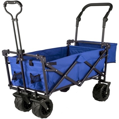 Vynxaria VEVOR Extra Large Collapsible Garden Cart with Removable Canopy, Folding Wagon Utility Carts