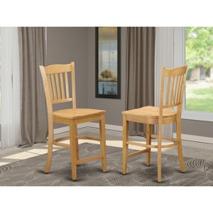 HomeStock Counter Height Stools-Slat Back - 1 of 3