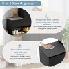 2-in-1 Shoe Cabinet Bench with Cushion,51" Modern Entryway Organizer with Arched Doors and Adjustable Shelves for Hallway-Baofuwish - 3 of 4