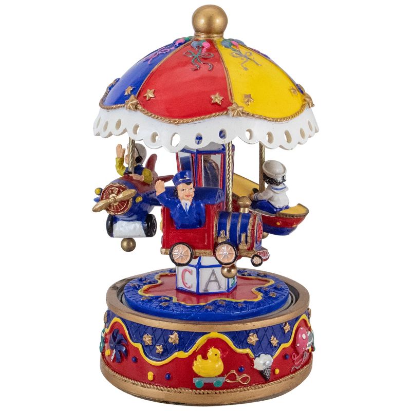 Northlight Children's Boat, Plane and Train Animated Musical Carousel - 7.5", 4 of 7